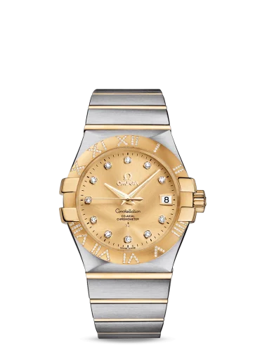 Omega - 123.25.35.20.58.002 Constellation Co-Axial 35 Stainless Steel / Yellow Gold / Diamond / Champagne