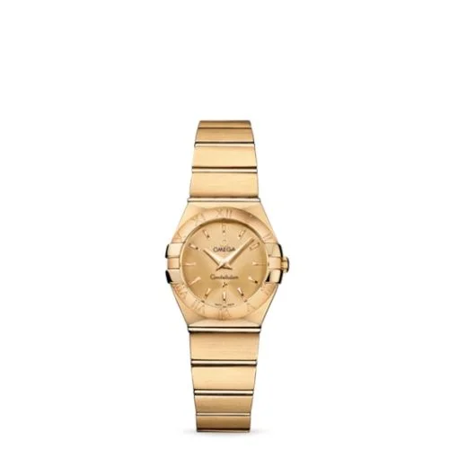 Omega - 123.50.24.60.08.001 Constellation Quartz 24 Brushed Yellow Gold / Champagne