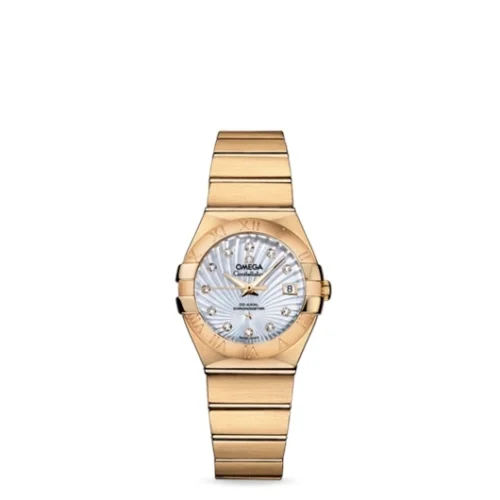 Omega Omega - 123.50.27.20.55.002 Constellation Co-Axial 27 Brushed Yellow Gold / MOP Supernova