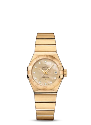 Omega - 123.50.27.20.57.002 Constellation Co-Axial 27 Brushed Yellow Gold / Champagne MOP