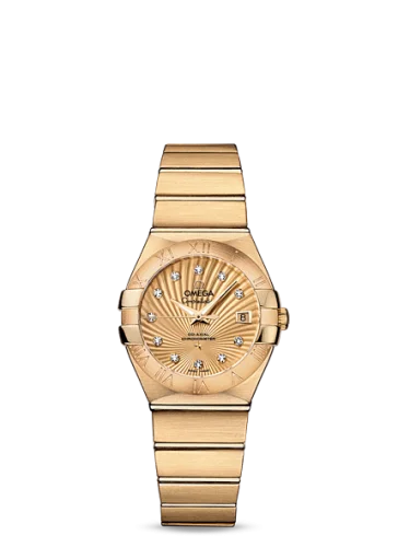 Omega - 123.50.27.20.58.001 Constellation Co-Axial 27 Brushed Yellow Gold / Champagne Supernova