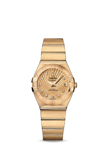 Omega Omega - 123.50.27.20.58.001 Constellation Co-Axial 27 Brushed Yellow Gold / Champagne Supernova