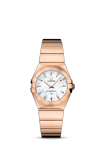 Omega - 123.50.27.60.05.003 Constellation Quartz 27 Polished Red Gold / MOP