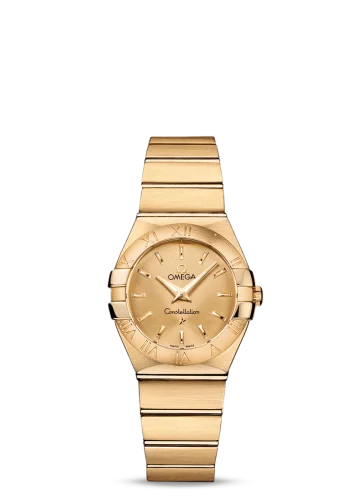 Omega - 123.50.27.60.08.001 Constellation Quartz 27 Brushed Yellow Gold / Champagne