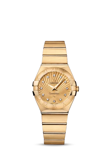 Omega - 123.50.27.60.58.001 Constellation Quartz 27 Brushed Yellow Gold / Champagne Supernova
