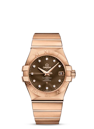 Omega - 123.50.35.20.63.001 Constellation Co-Axial 35 Red Gold / Brown