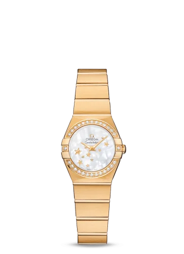 Omega - 123.55.24.60.05.001 Constellation Quartz 24 Brushed Yellow Gold / Diamond / MOP Stars