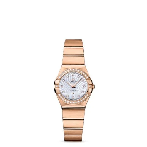 Omega - 123.55.24.60.55.001 Constellation Quartz 24 Brushed Red Gold / Diamond / MOP Supernova