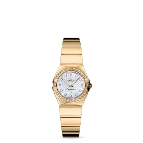 Omega - 123.55.24.60.55.007 Constellation Quartz 24 Polished Yellow Gold / Diamond / MOP Supernova