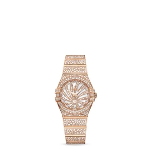 Omega - 123.55.24.60.55.009 Constellation Quartz 24 Polished Red Gold / Supernova / Full Snow