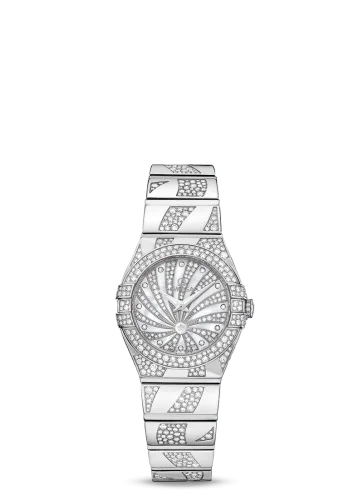 Omega - 123.55.24.60.55.012 Constellation Quartz 24 Polished White Gold / Snow Supernova / Bracelet