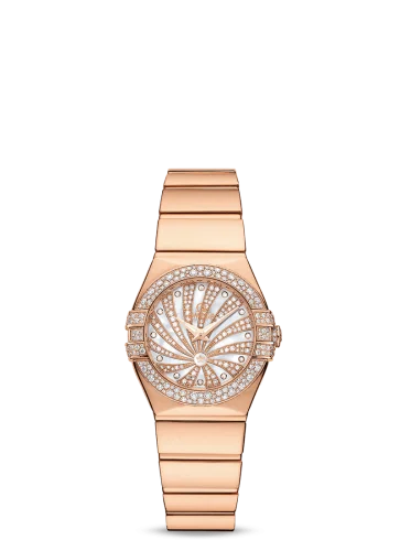 Omega - 123.55.24.60.55.013 Constellation Quartz 24 Polished  Red Gold / Supernova / Snow