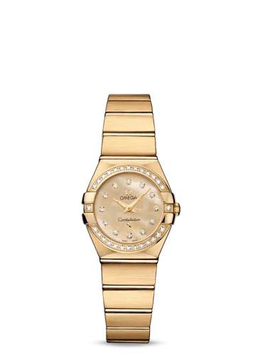 Omega - 123.55.24.60.57.001 Constellation Quartz 24 Brushed Yellow Gold / Diamond / Champagne MOP