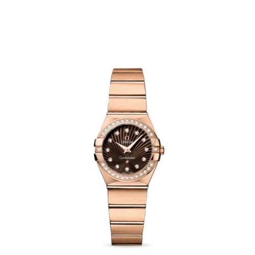 Omega - 123.55.24.60.63.001 Constellation Quartz 24 Brushed Red Gold / Diamond / Brown Supernova