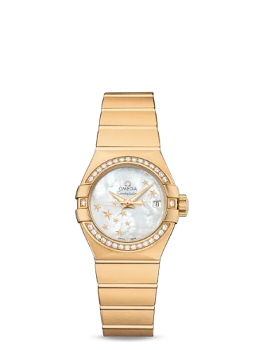 Omega Omega - 123.55.27.20.05.001 Constellation Co-Axial 27 Brushed Yellow Gold / Diamond / MOP Stars