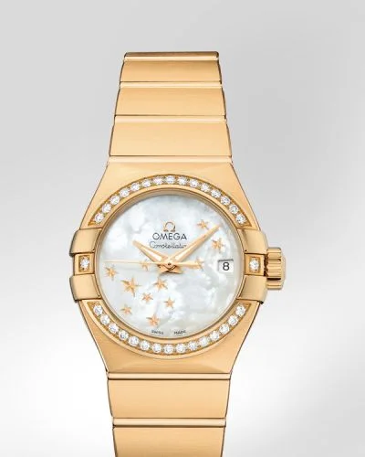 Omega Omega - 123.55.27.20.05.001 Constellation Co-Axial 27 Brushed Yellow Gold / Diamond / MOP Stars