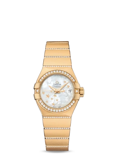 Omega Omega - 123.55.27.20.05.002 Constellation Co-Axial 27 Brushed Yellow Gold / Diamond / MOP Stars