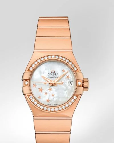 Omega Omega - 123.55.27.20.05.003 Constellation Co-Axial 27 Brushed Red Gold / Diamond / MOP Stars