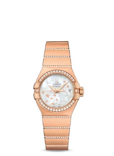 Omega Omega - 123.55.27.20.05.004 Constellation Co-Axial 27 Brushed Red Gold / Diamond / MOP Stars