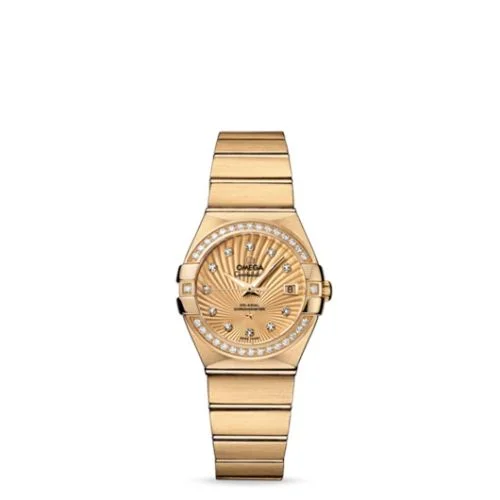 Omega - 123.55.27.20.58.001 Constellation Co-Axial 27 Brushed Yellow Gold / Diamond / Champagne Supernova