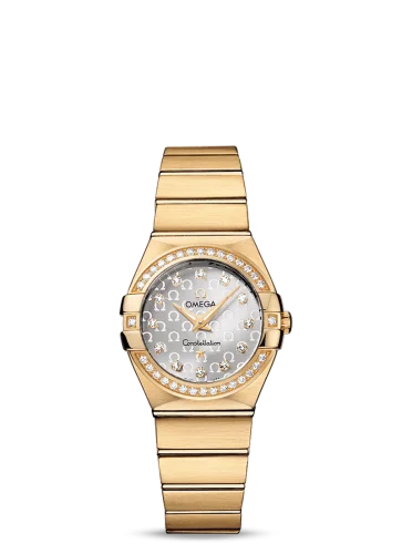 Omega - 123.55.27.60.52.002 Constellation Quartz 27 Brushed Yellow Gold / Diamond / Silver Omega