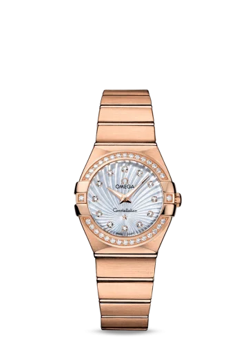Omega - 123.55.27.60.55.001 Constellation Quartz 27 Brushed Red Gold / Diamond Bezel / MOP Supernova