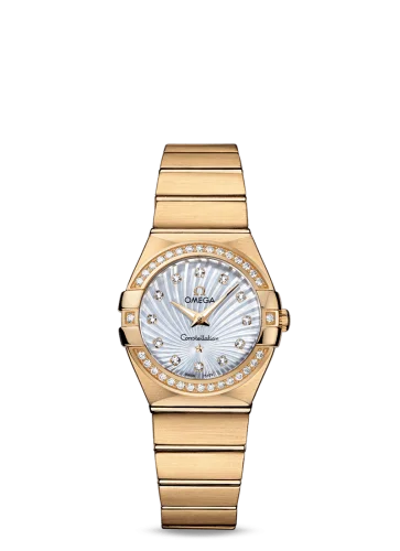 Omega - 123.55.27.60.55.003 Constellation Quartz 27 Brushed Yellow Gold / Diamond / MOP Supernova