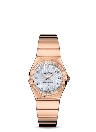 Omega - 123.55.27.60.55.005 Constellation Quartz 27 Polished Red Gold / Diamond / MOP Supernova