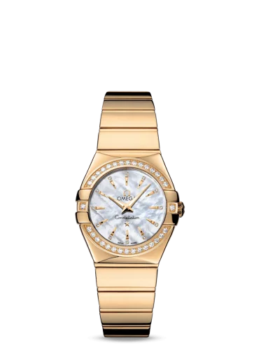 Omega - 123.55.27.60.55.008 Constellation Quartz 27 Polished Yellow Gold /  Diamond / Silver