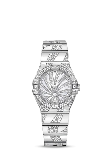Omega - 123.55.27.60.55.012 Constellation Quartz 27 Polished White Gold / Snow / Diamond Supernova