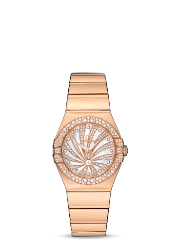 Omega - 123.55.27.60.55.013 Constellation Quartz 27 Polished Red Gold / Snow / Diamond Supernova