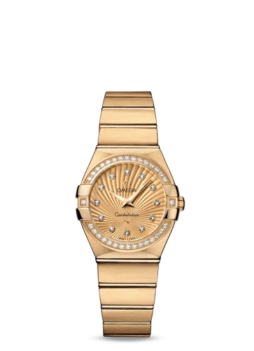 Omega - 123.55.27.60.58.001 Constellation Quartz 27 Brushed Yellow Gold / Diamond / Champagne Supernova
