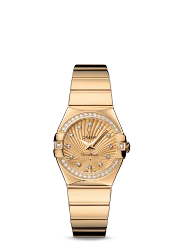 Omega - 123.55.27.60.58.002 Constellation Quartz 27 Polished Yellow Gold / Diamond / Champagne Supernova