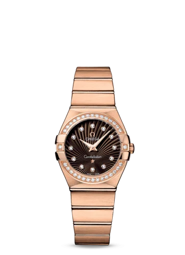 Omega - 123.55.27.60.63.001 Constellation Quartz 27 Brushed Red Gold / Diamond / Brown Supernova