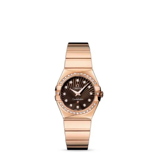Omega - 123.55.27.60.63.002 Constellation Quartz 27 Polished Red Gold / Diamond / Brown Supernova