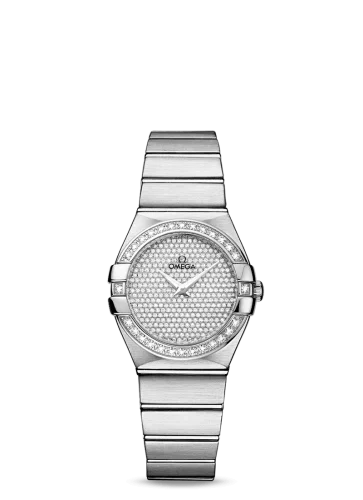 Omega - 123.55.27.60.99.001 Constellation Quartz 27 Brushed White Gold / Diamond / Diamond