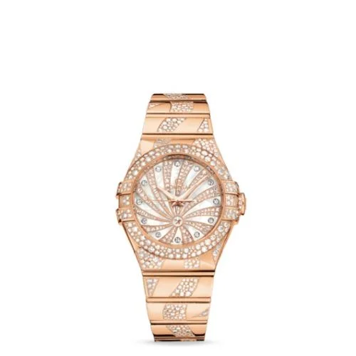 Omega Constellation Co-Axial 31 Red Gold / Snow / Diamond Supernova