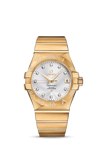 Omega - 123.55.35.20.52.004 Constellation Co-Axial 35 Yellow Gold / Diamond / Silver