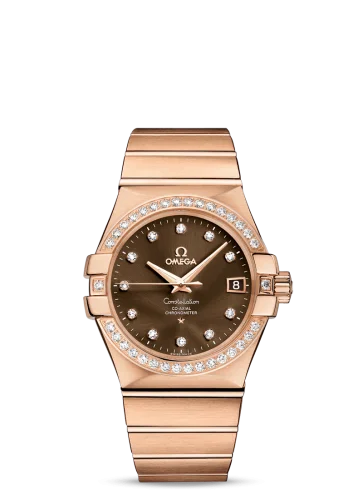 Omega - 123.55.35.20.63.001 Constellation Co-Axial 35 Red Gold / Diamond / Brown