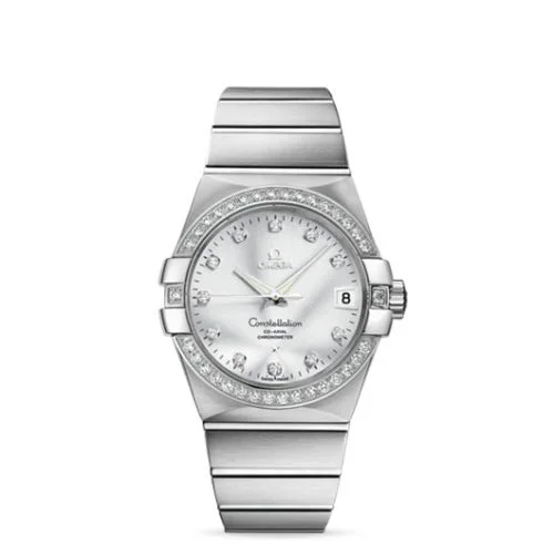 Omega - 123.55.38.21.52.003 Constellation Co-Axial 38 White Gold / Diamond / Silver