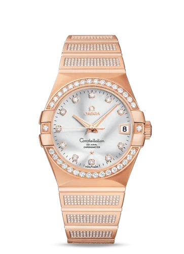 Omega - 123.55.38.21.52.005 Constellation Co-Axial 38  Red Gold / Diamond / Silver