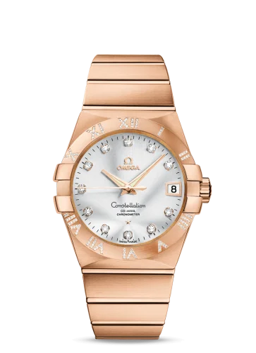 Omega - 123.55.38.21.52.007 Constellation Co-Axial 38 Red Gold / Diamond / Silver