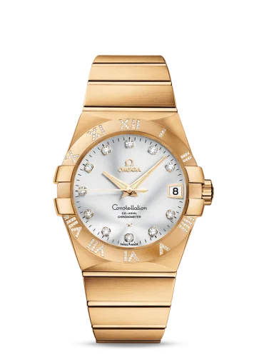 Omega - 123.55.38.21.52.008 Constellation Co-Axial 38 Yellow Gold / Diamond / Silver