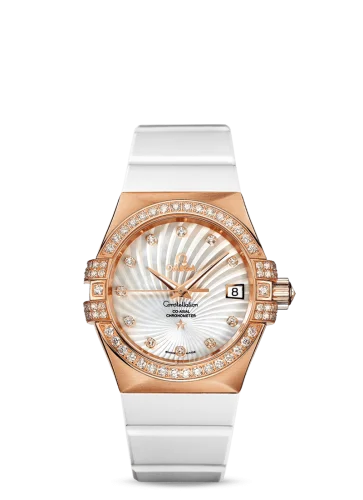 Omega - 123.57.35.20.55.001 Constellation Co-Axial 35 Red Gold / Diamond / MOP Supernova / Rubber
