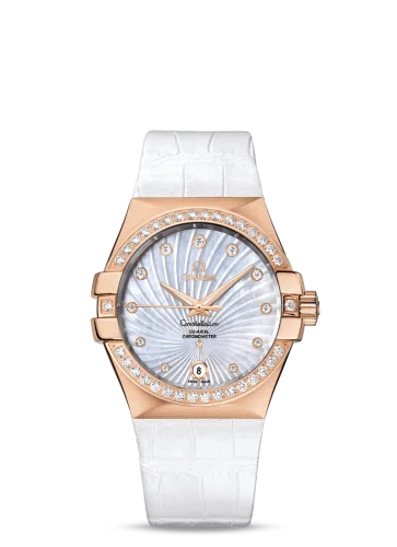 Omega - 123.58.35.20.55.003 Constellation Co-Axial 35 Red Gold / Diamond / MOP Supernova / Alligator