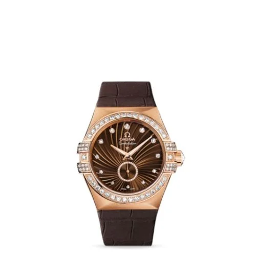 Omega - 123.58.35.20.63.001 Constellation Co-Axial 35 Small Seconds Red Gold / Diamond / Brown Supernova