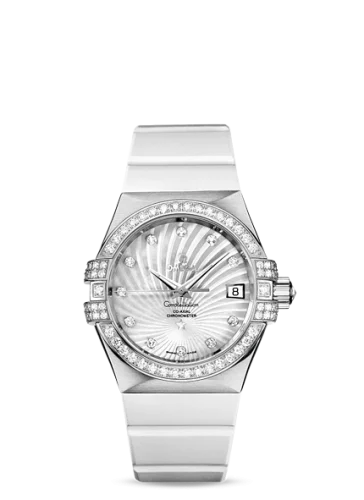 Omega - 123.58.35.20.99.001 Constellation Co-Axial 35 White Gold / Diamond / MOP Supernova / Rubber