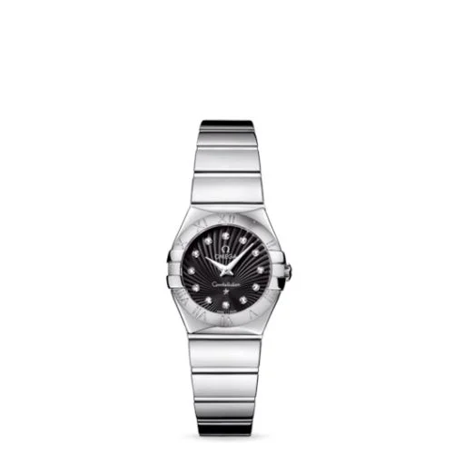 Omega - 123.10.24.60.51.002 Constellation Quartz 24 Polished Stainless Steel / Black Supernova