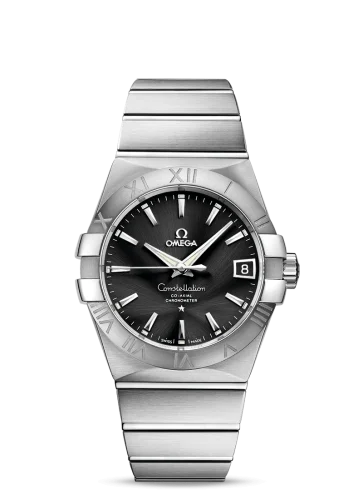 Omega - 123.10.38.21.01.001 Constellation Co-Axial 38 Stainless Steel / Black