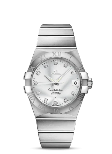 Omega - 123.10.38.21.52.001 Constellation Co-Axial 38 Stainless Steel / Silver